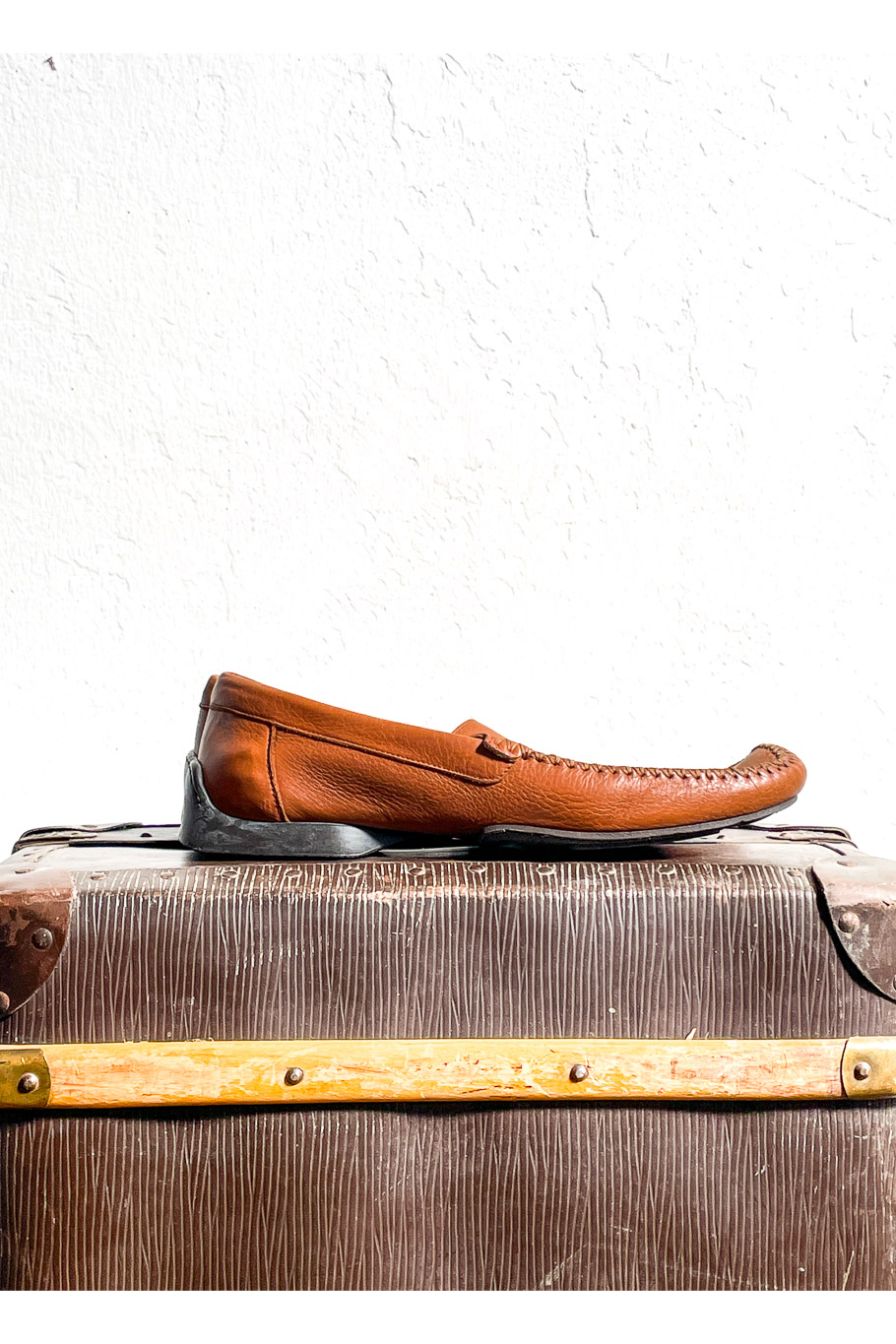 Braune Mokassins aus Leder 41 – Bild 1