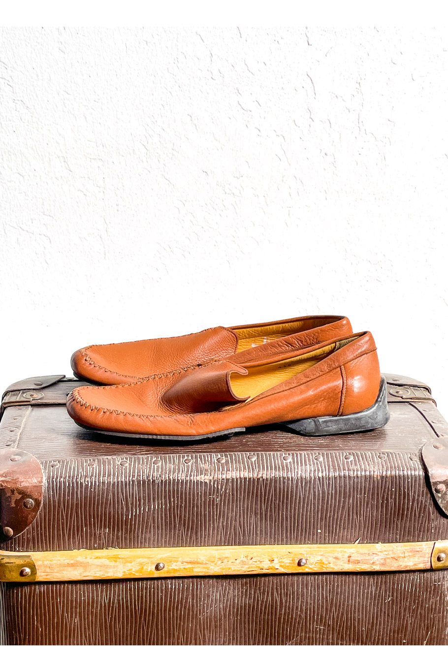 Braune Mokassins aus Leder 41 – Bild 3