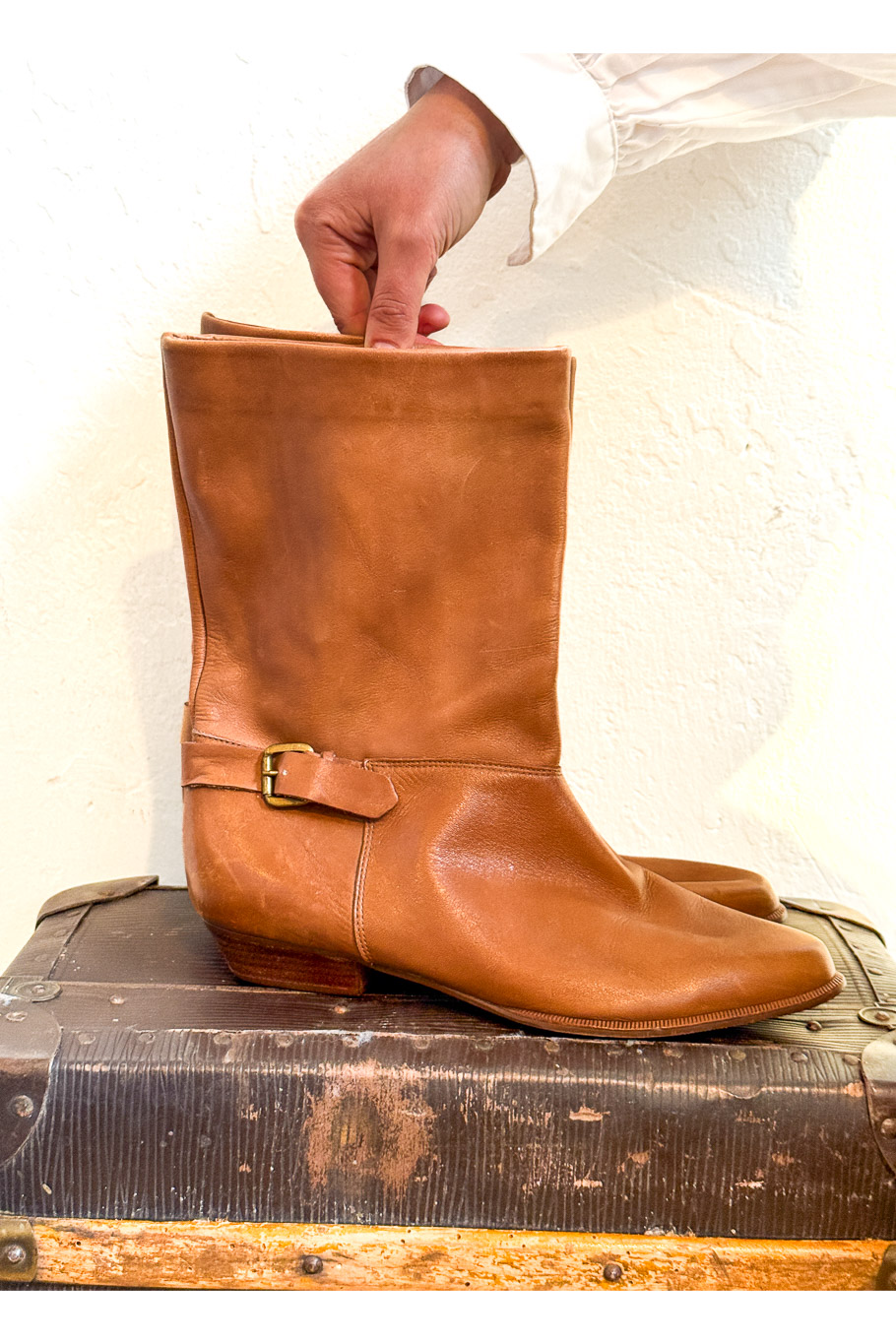 Hellbraune schlichte Stiefeletten 42 – Bild 2