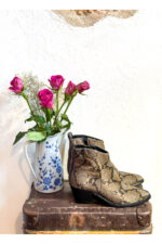 Stiefelette mit Schlangenleder 40