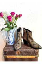 Stiefelette mit Schlangenleder 40 – Bild 4