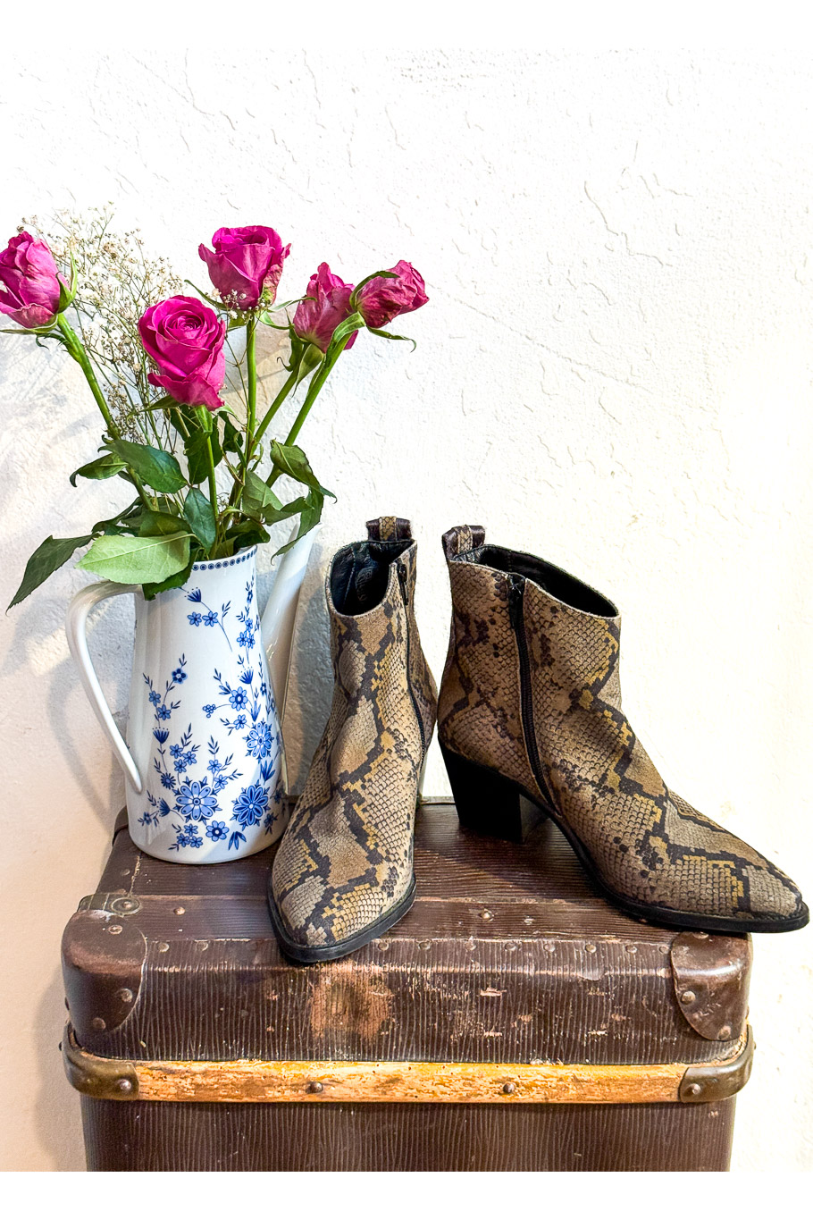 Stiefelette mit Schlangenleder 40 – Bild 4